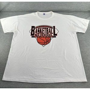 Russell Vtg Athletic T-Shirt Sz XL Ron Galbreath's Basketball Geneva School (A7)